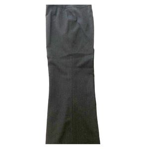 Grey Twill Slacks Flat Front Straight Leg